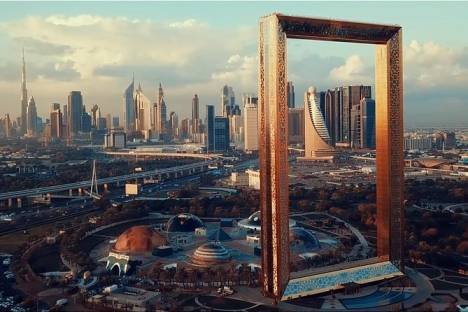 great views of dubai frame, burj khalifa, armani hotel, burj al arab, blue waters island, ain dubai, palm jumeirah, royal atlantis on a Dubai Sightseeing Tour Options